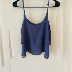 Lilac Flowy Chiffon Tank Top